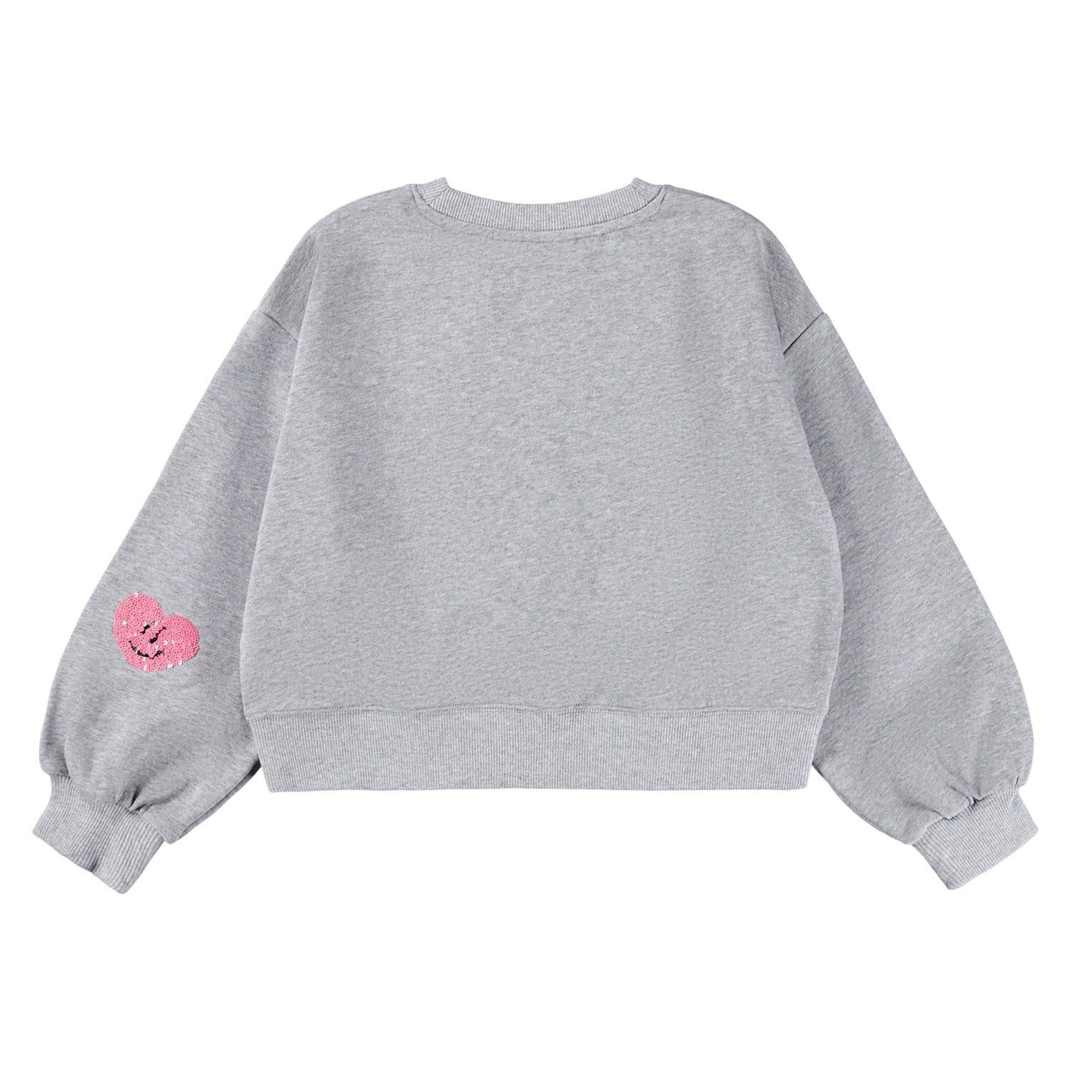 Molo - Sweatshirt für Mädchen mit Herzstickerei ohne Kapuze