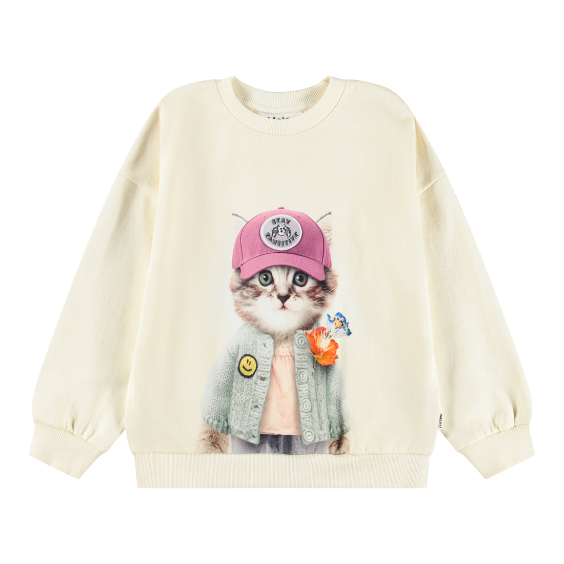 Molo - Sweatshirt für Kinder/ Mädchen mit &quot;Katzen&quot;-Print 