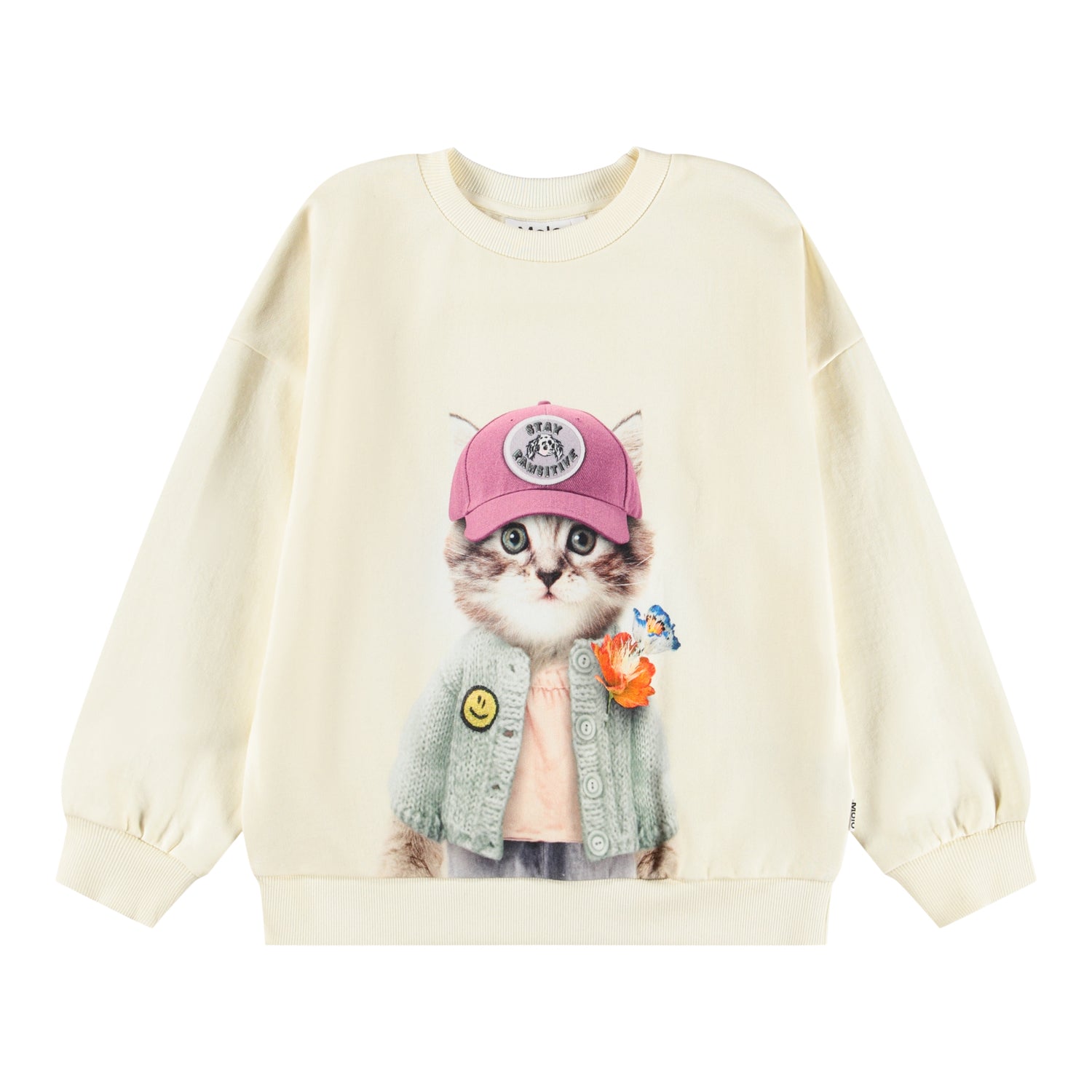 Molo - Sweatshirt für Kinder/ Mädchen mit &quot;Katzen&quot;-Print 
