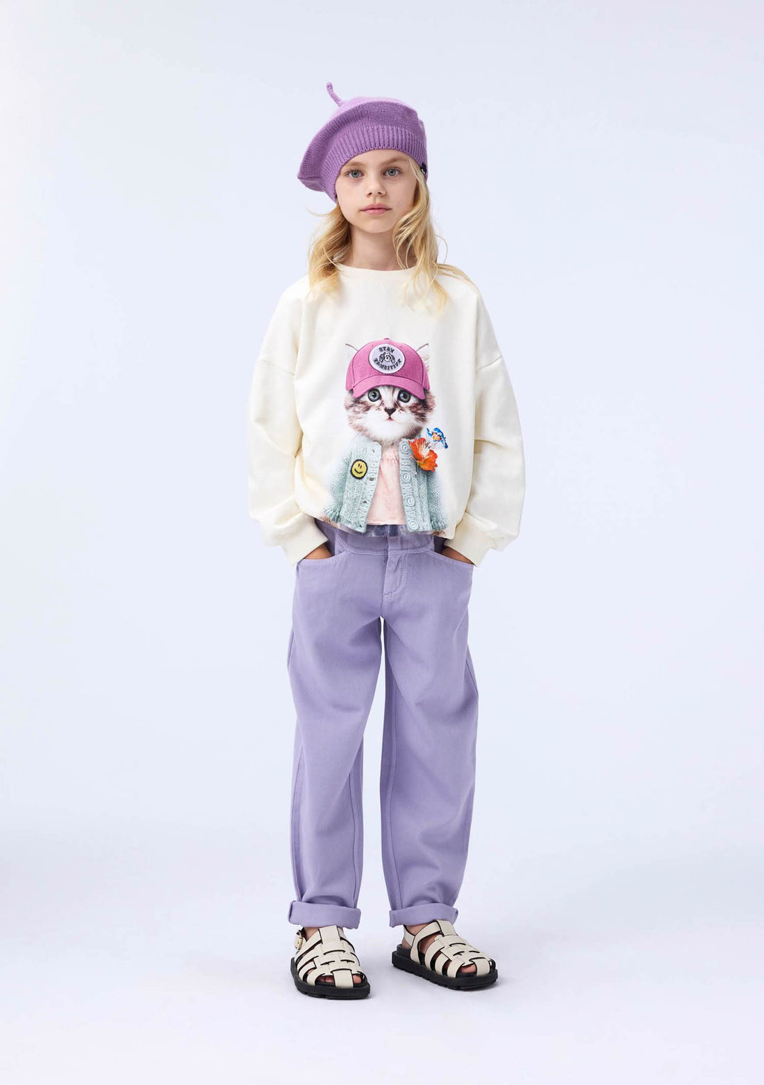 Molo - Sweatshirt für Kinder/ Mädchen mit Print 