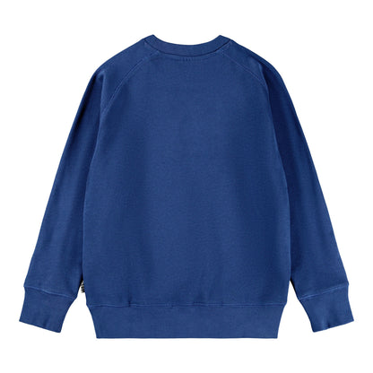 Molo - Sweatshirt in blau für Kinder ohne Kapuze