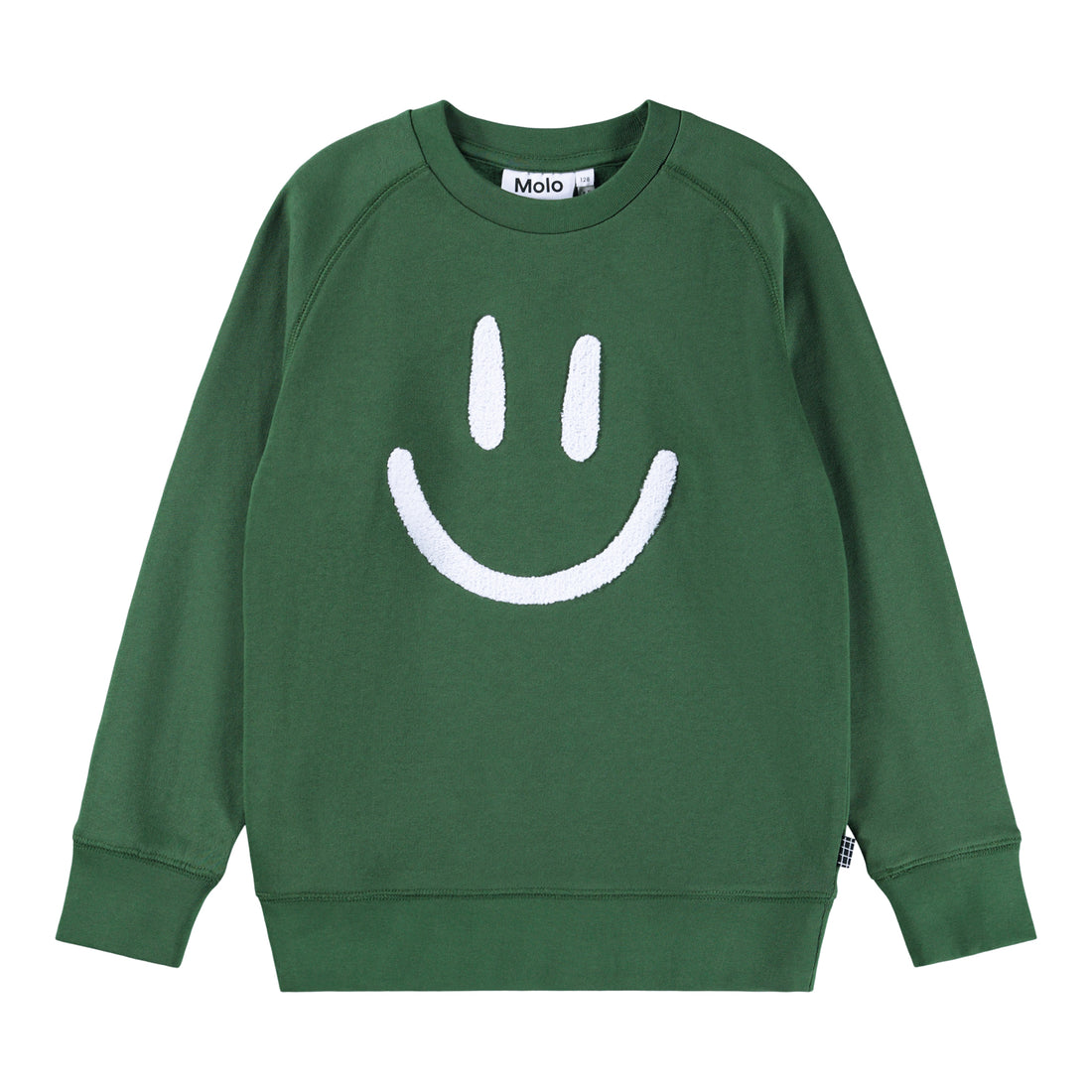 Molo - Sweatshirt in grün mit Smiley für Kinder