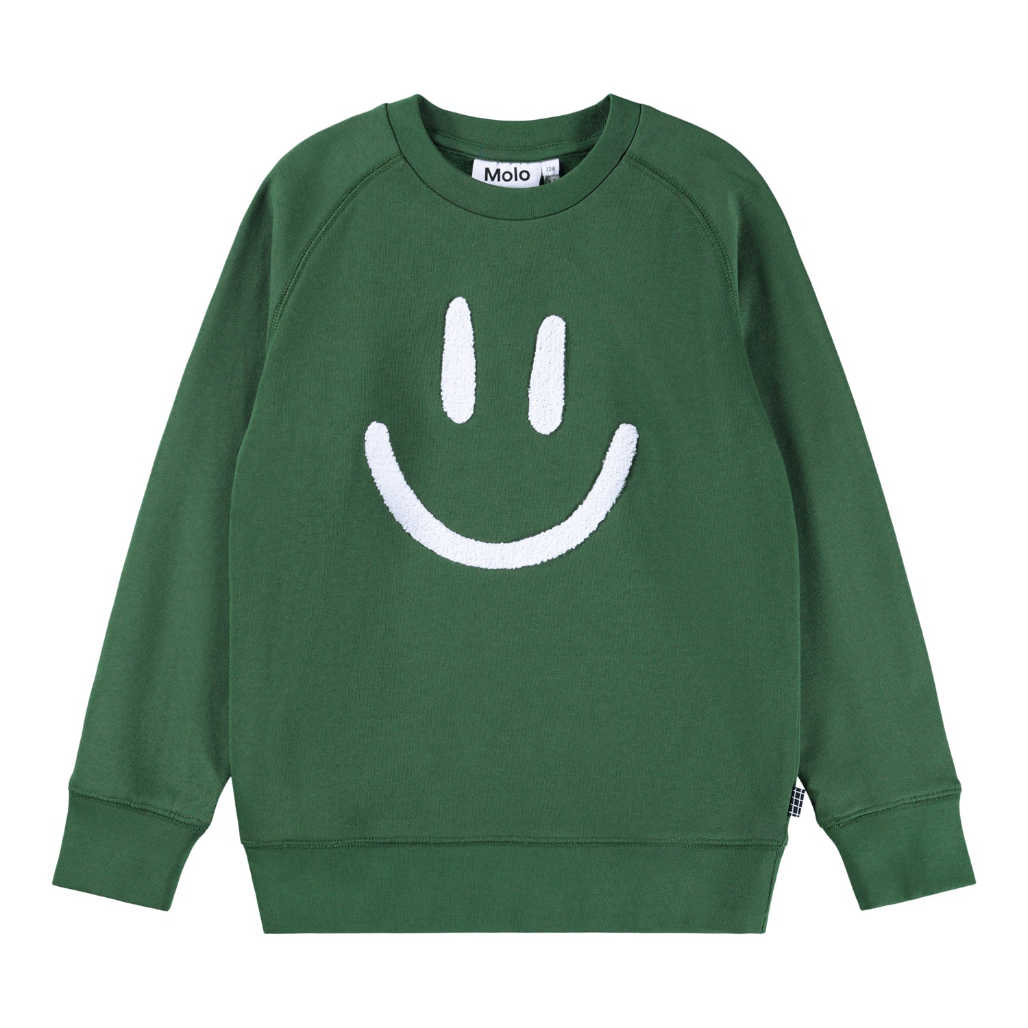 Molo - Sweatshirt in grün mit Smiley für Kinder