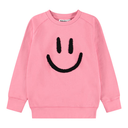 Molo - Sweatshirt in rosa mit Smiley