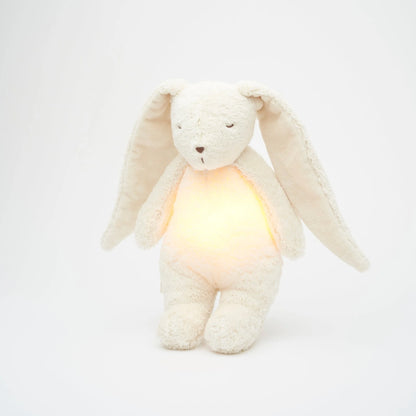 Moonie - Hase Einschlafhilfe mit Nachtlicht in weiß