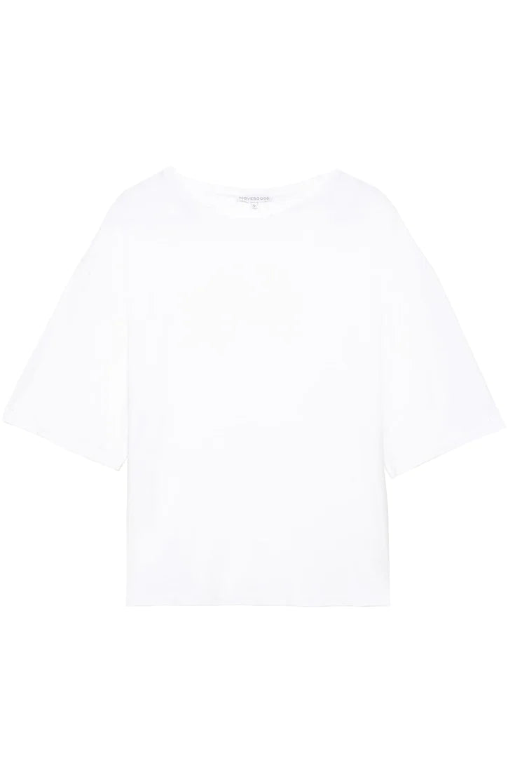 Movesgood - Oversize T-Shirt Olivia aus Bambus weiß