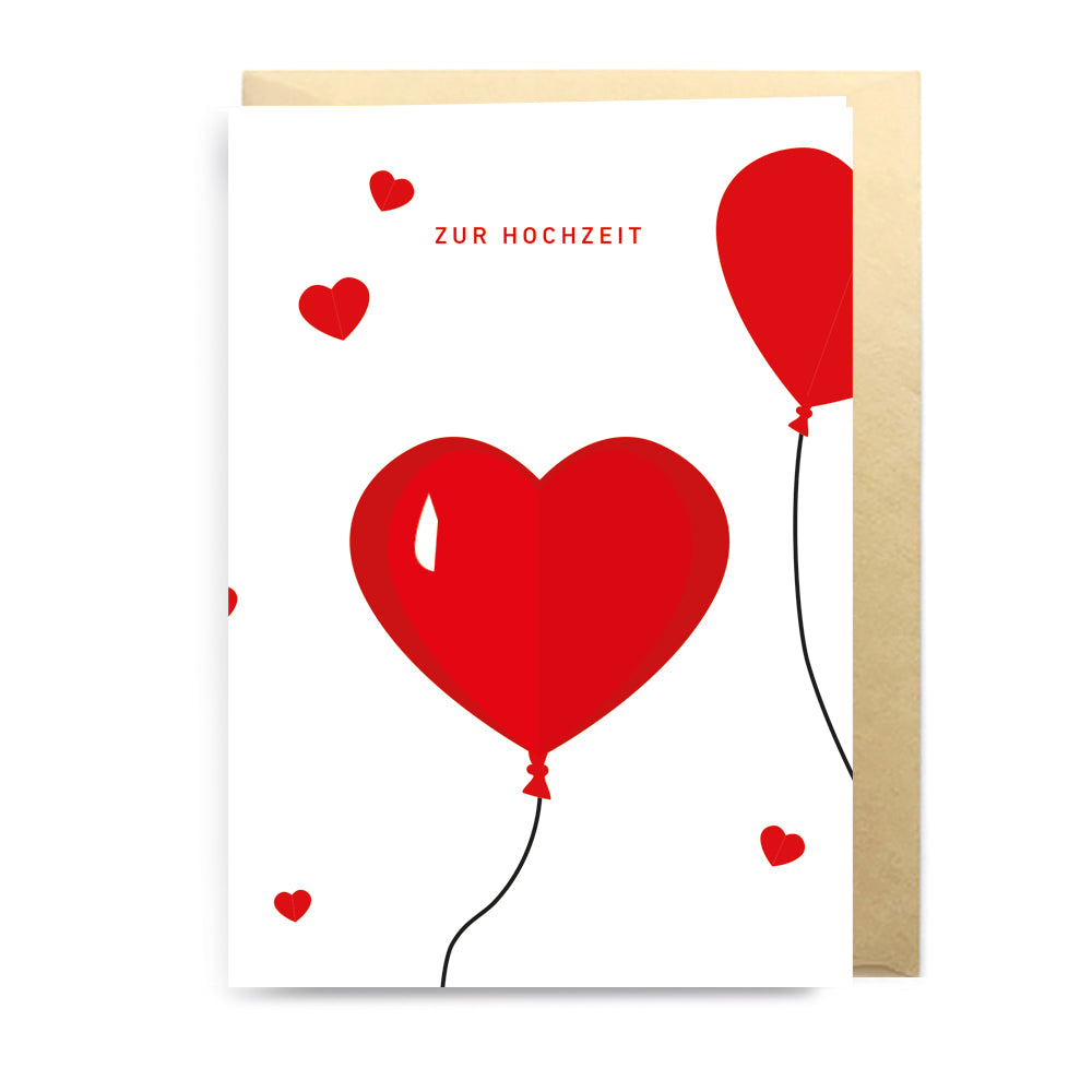 Not the girl who misses much - Klappkarte Herzballon