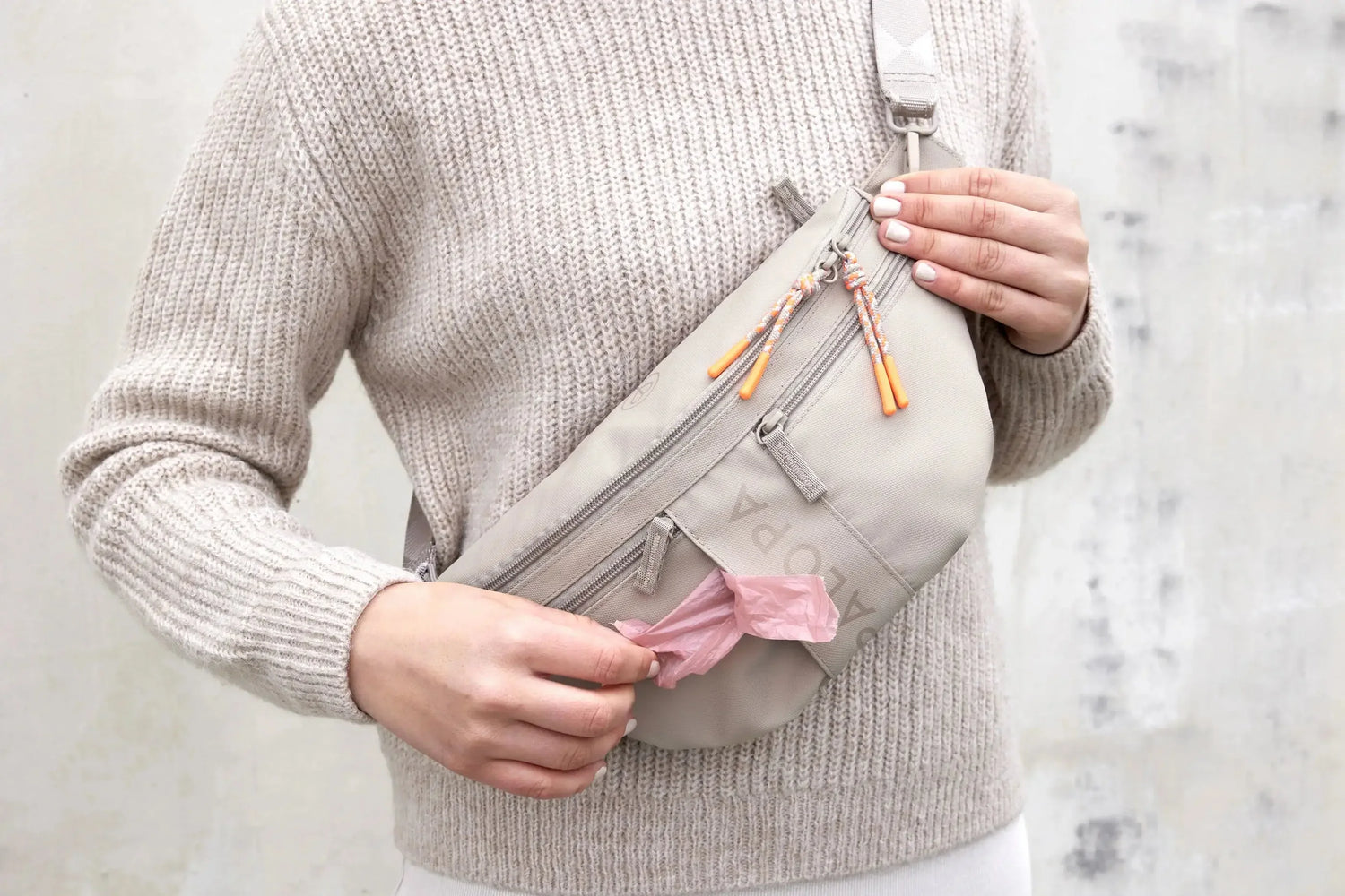 PALOPA - Damen Bauchtasche Emma Hund grau MINI &amp; ME