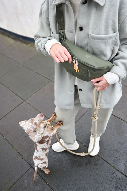 PALOPA - Damen Bauchtasche Emma Hund grün MINI &amp; ME