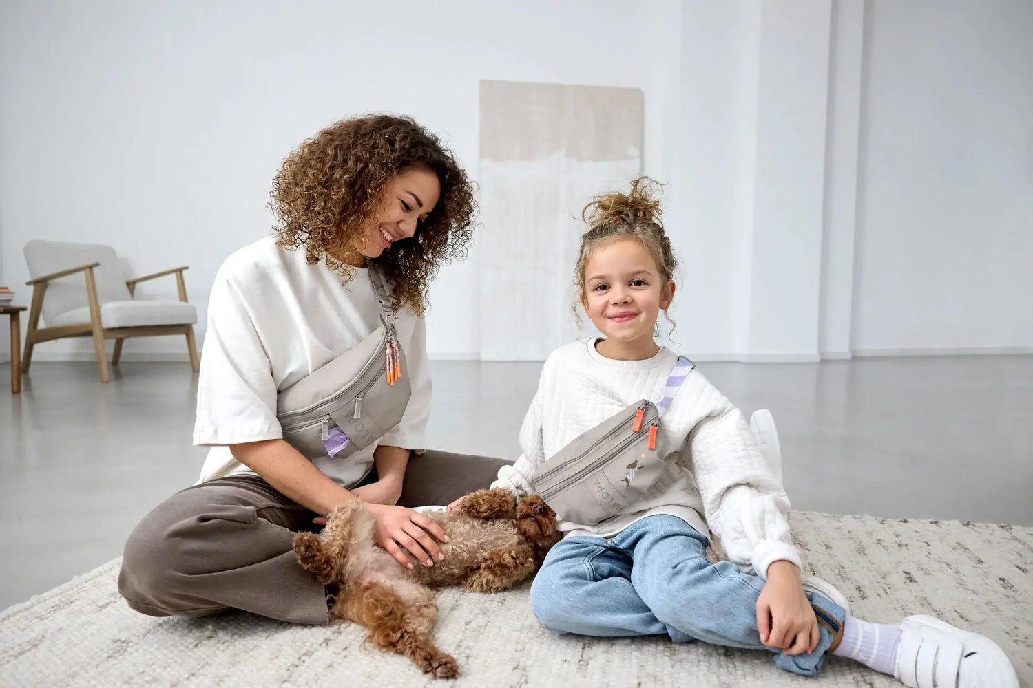 PALOPA - Kinder Bauchtasche Mini Enja Hund grau MINI &amp; ME