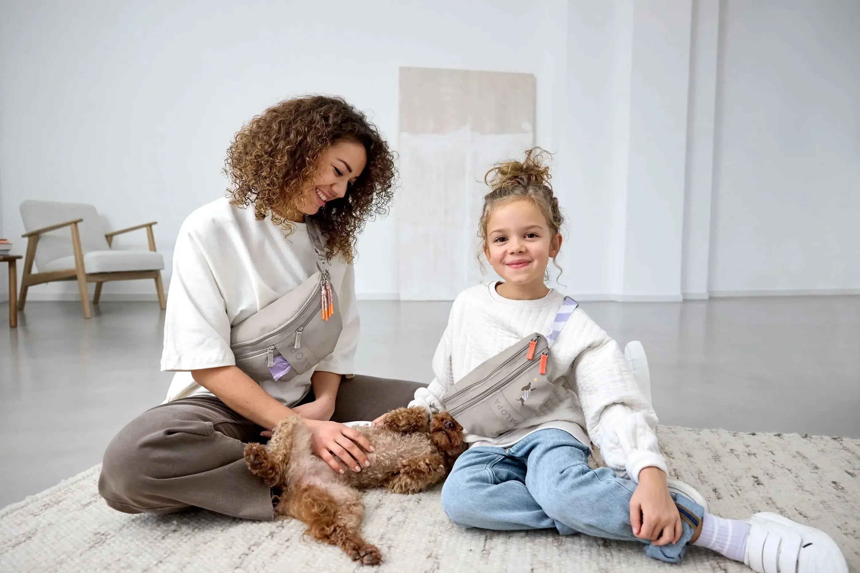 PALOPA - Kinder Bauchtasche Mini Enja Hund grau MINI &amp; ME