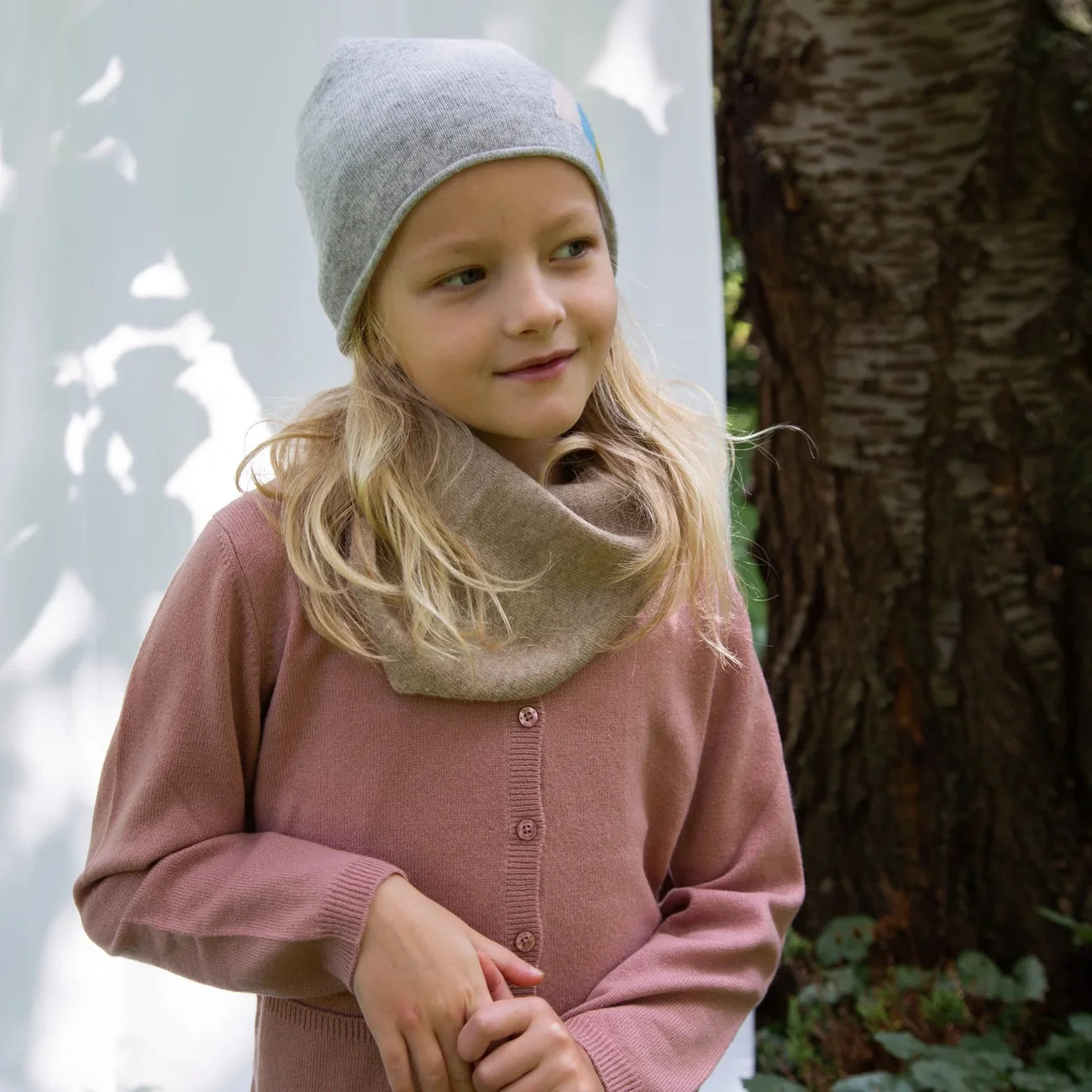 Papa Lobster - Baby &amp; Kinder Dreieckstuch Kaschmir KIM beige