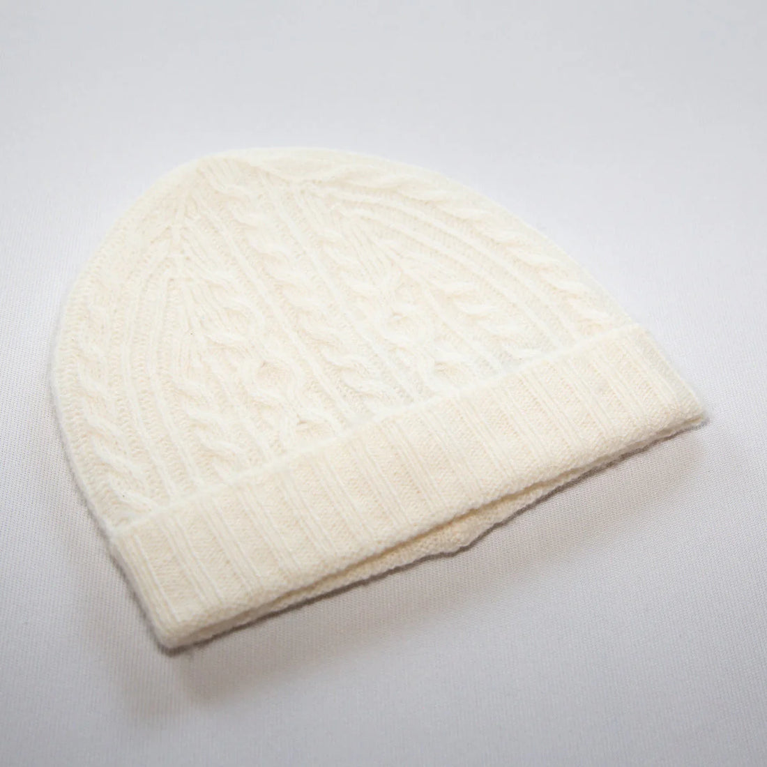 Papa Lobster - Baby Cashmere Mütze AMARI Naturweiß