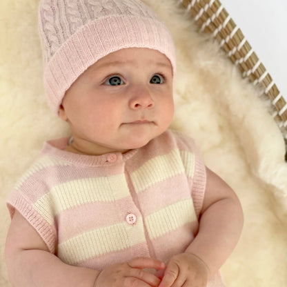 Papa Lobster - Baby Cashmere Mütze AMARI Rosé