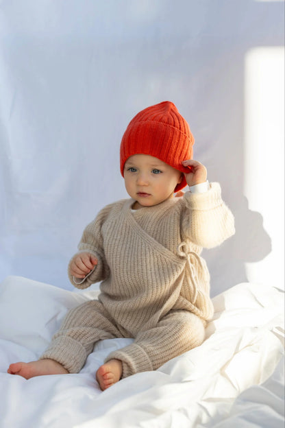 Papa Lobster - Baby Cardigan Kaschmir COSI beige