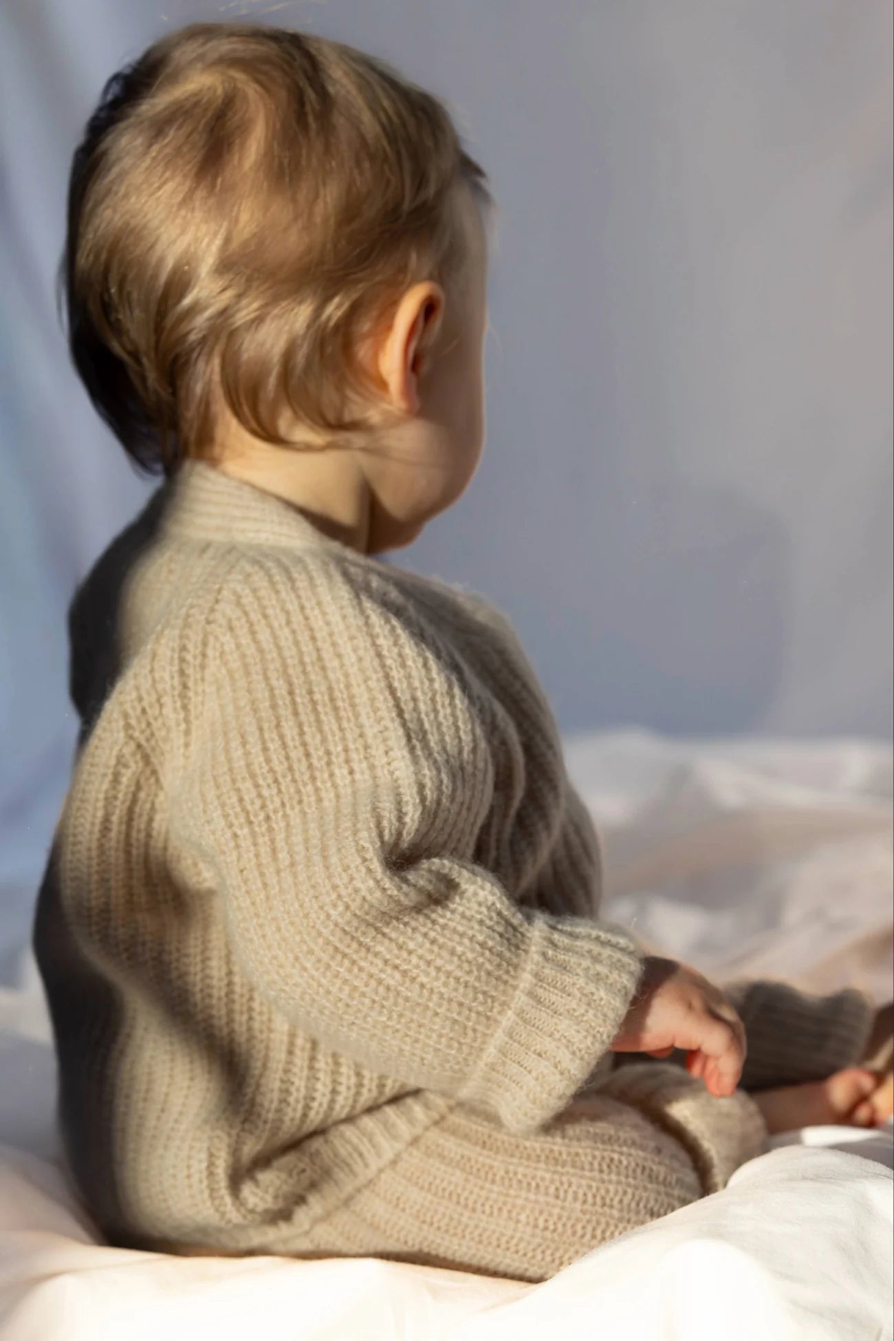 Papa Lobster - Baby Cardigan Kaschmir COSI beige