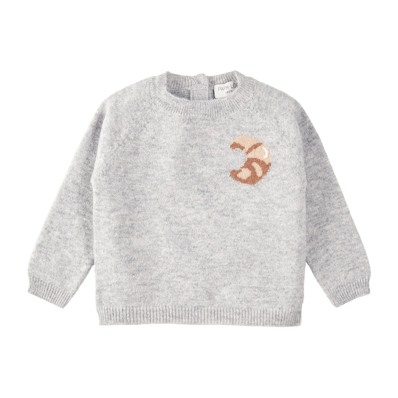 Papa Lobster - Baby Pullover Kaschmir CROISSANT grau