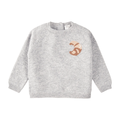 Papa Lobster - Baby Pullover Kaschmir CROISSANT grau