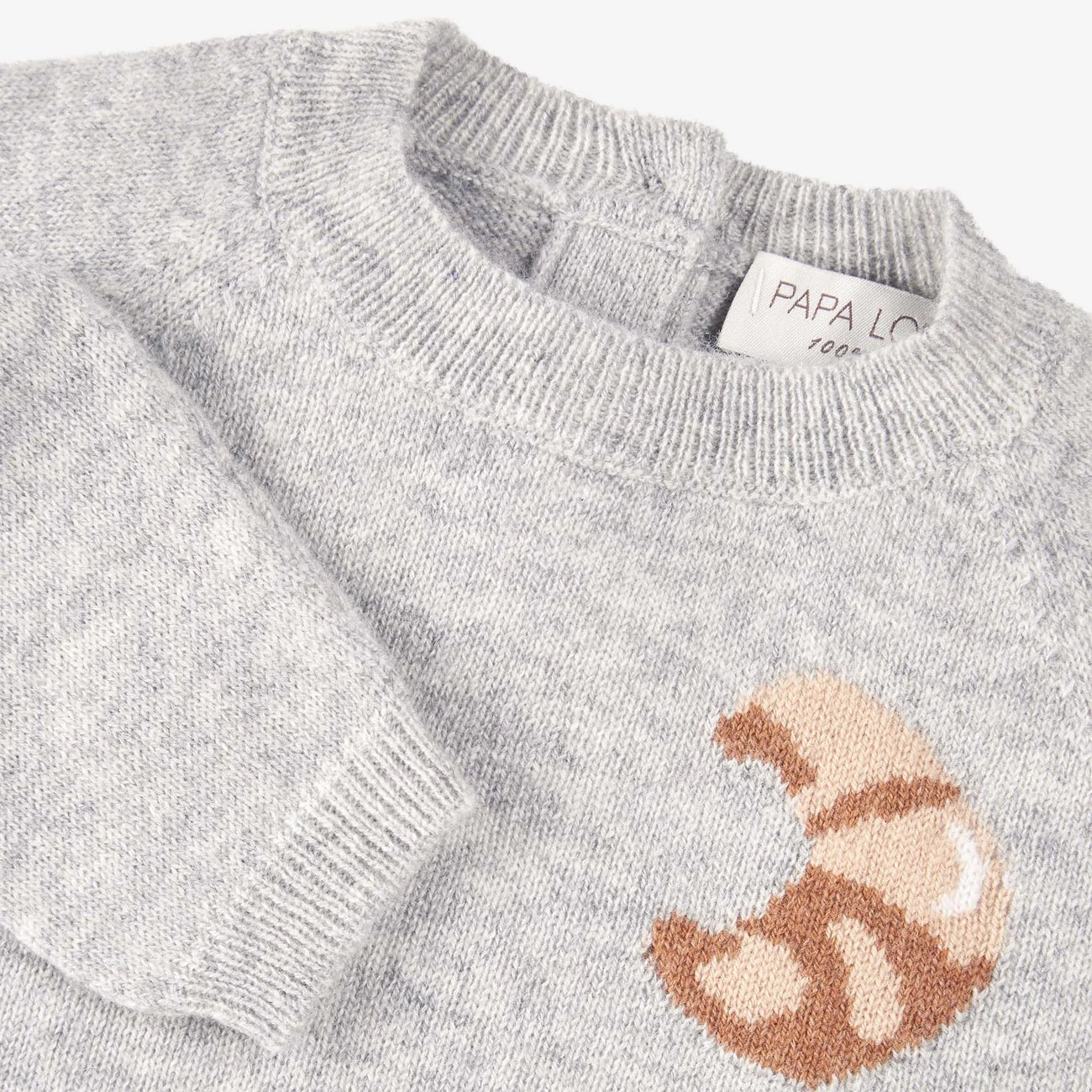 Papa Lobster - Baby Pullover Kaschmir CROISSANT grau