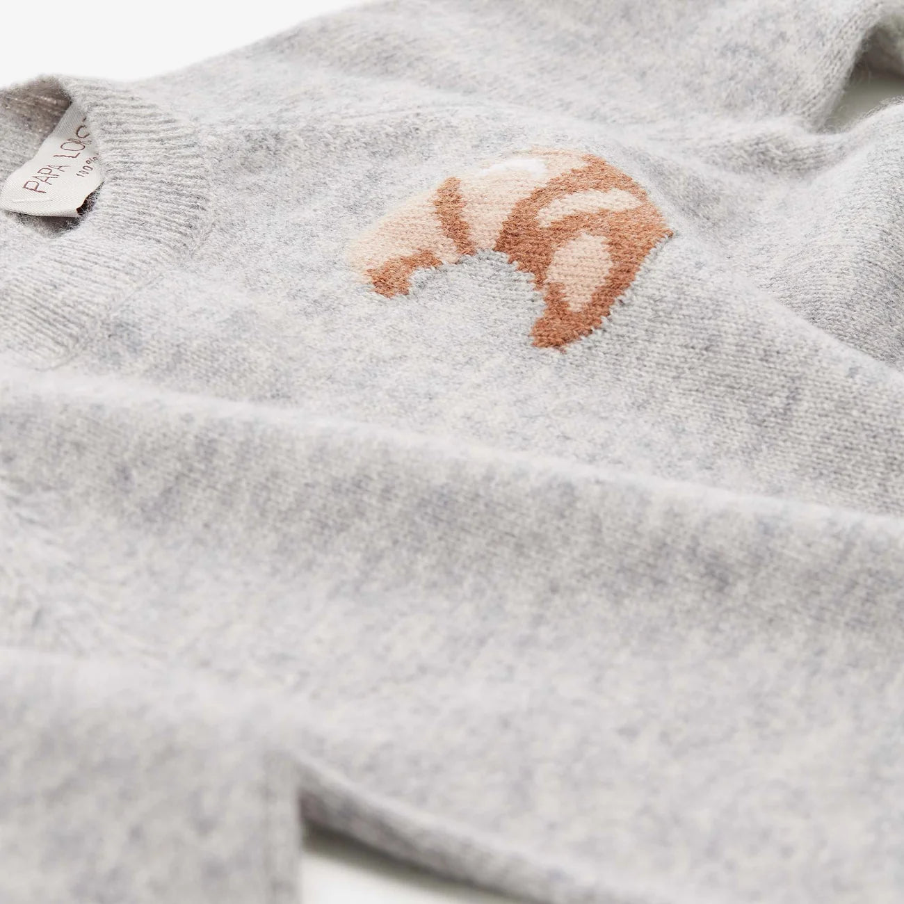 Papa Lobster - Baby Pullover Kaschmir CROISSANT grau