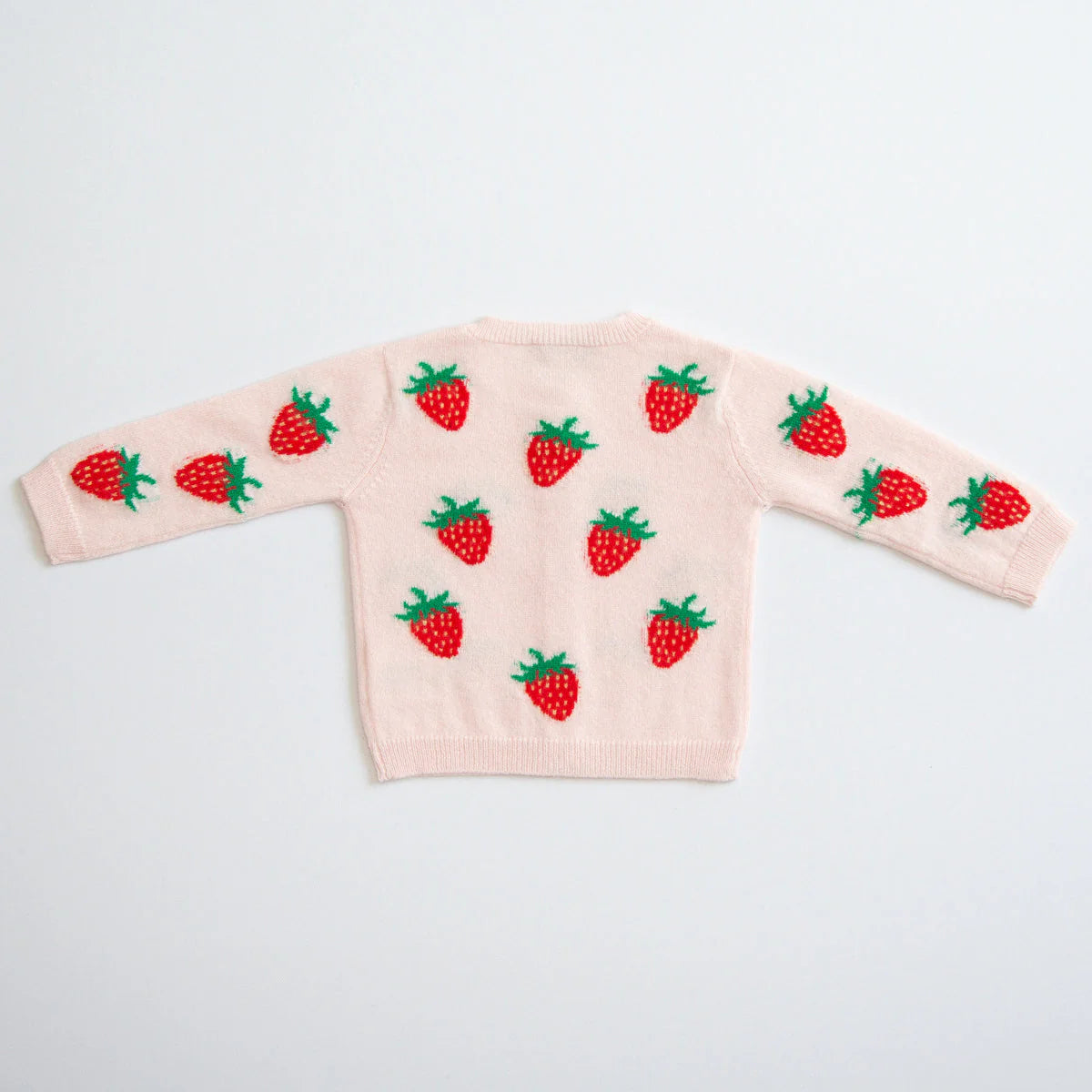 Papa Lobster - Baby Cashmere Cardigan STRAWBERRY Rosé