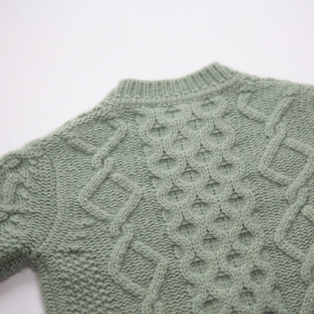 Papa Lobster - Baby Cashmere Cardigan CHARLOTTE Salbei