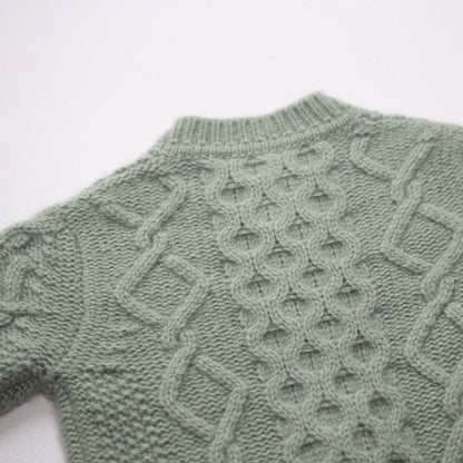 Papa Lobster - Baby Cashmere Cardigan CHARLOTTE Salbei