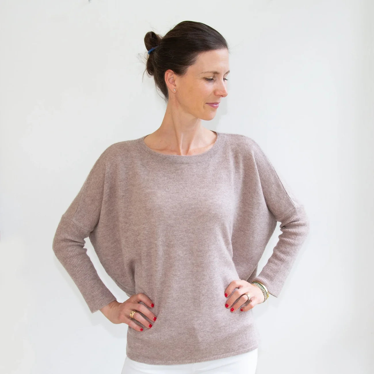 Papa Lobster - Damen Pullover Kaschmir JOHA grau