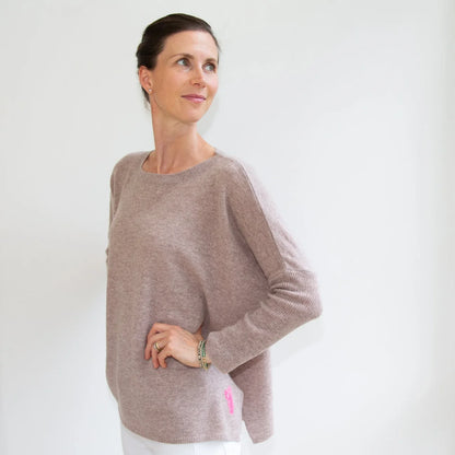 Papa Lobster - Damen Pullover Kaschmir JOHA grau