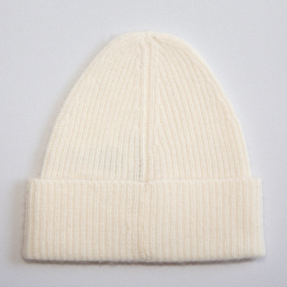 Papa Lobster - Kinder Cashmere Mütze LITTLE HEART Naturweiß