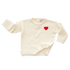 Papa Lobster - Baby Cashmere Pullover LITTLE HEART Naturweiß