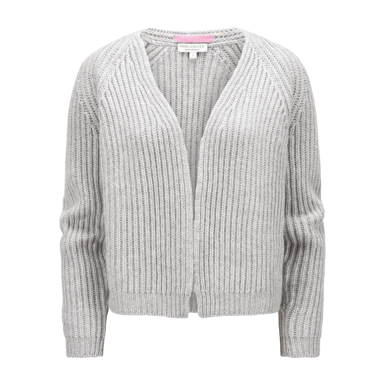 Papa Lobster - Damen Cardigan Kaschmir LOLA grau