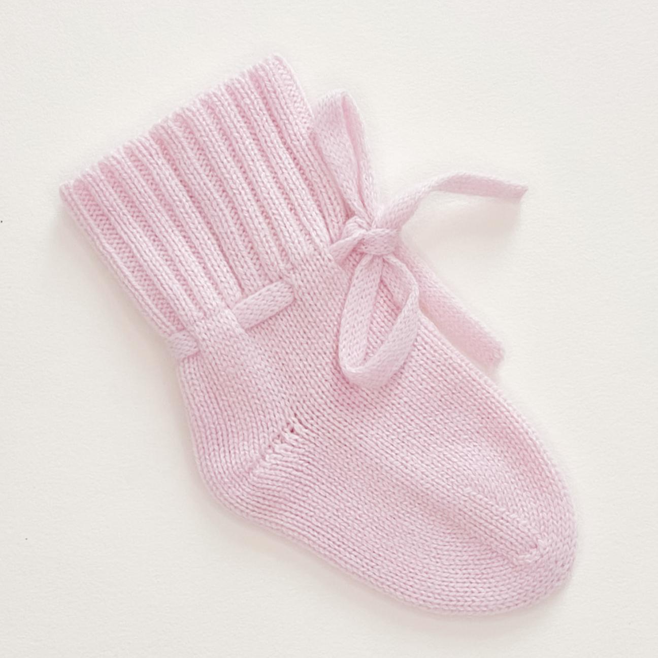 Papa Lobster - Cashmere Babyschuhe rosa
