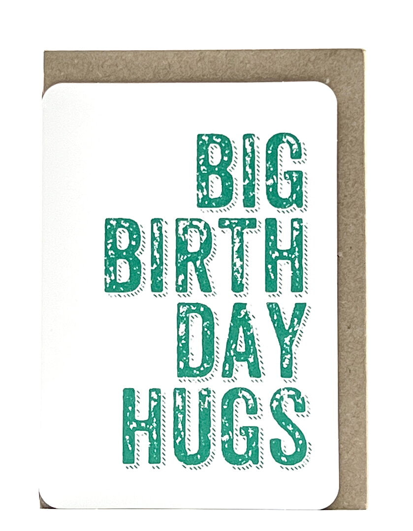 Passerelle design - Grusskarte big birthday hugs