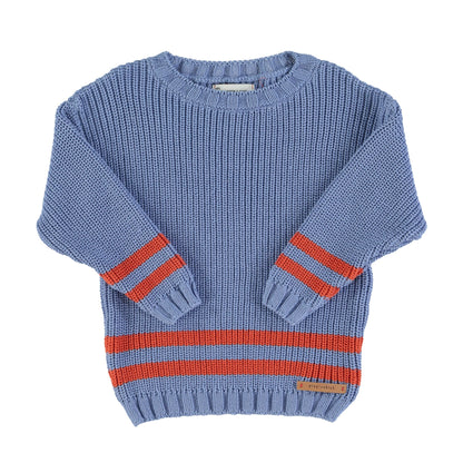 Piupiuchick - Baby - Kinder Strickpullover hellblau aus Biobaumwolle