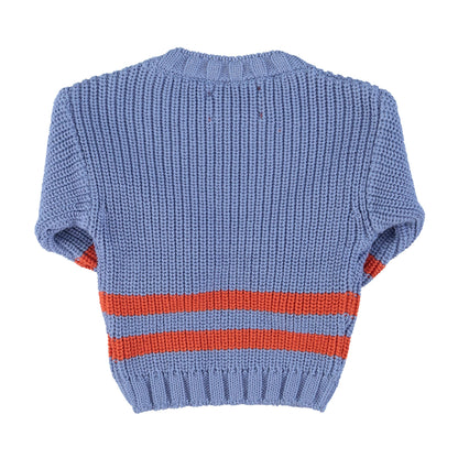 Piupiuchick - Baby - Kinder Strickpullover hellblau aus Biobaumwolle