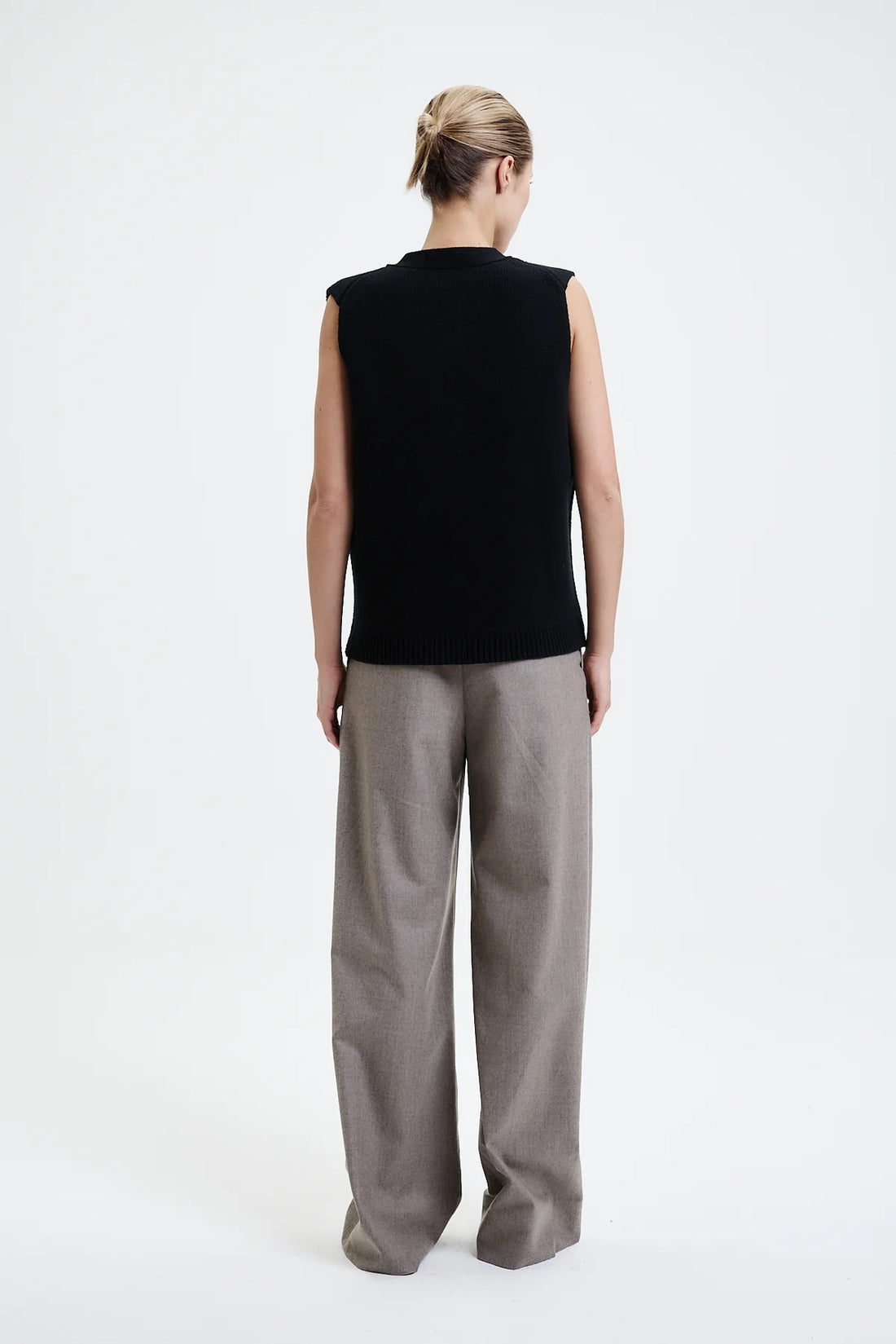 Prinz Berlin - Weste schwarz Wolle/ Cashmere