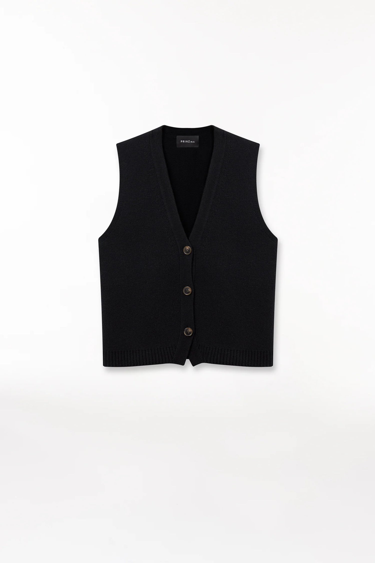 Prinz Berlin - Weste schwarz Wolle/ Cashmere