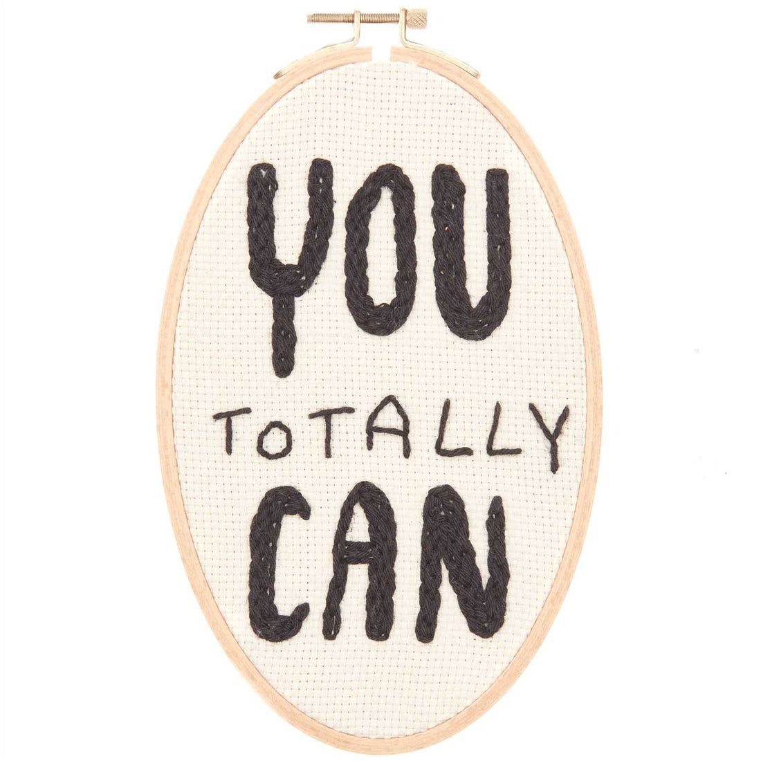 RICO DESIGN - Punch Needle Set „You Totally Can“ oval, 13 x 21 cm