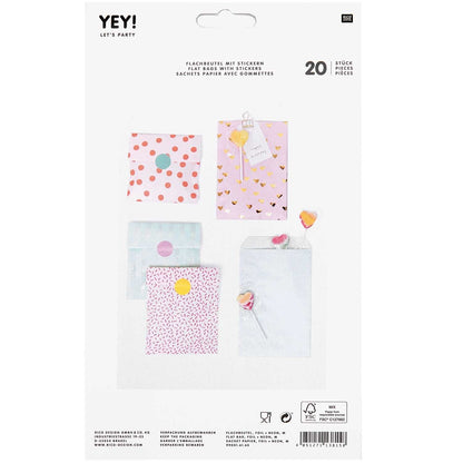 RICO DESIGN - Geschenktüten mit Stickern Mix