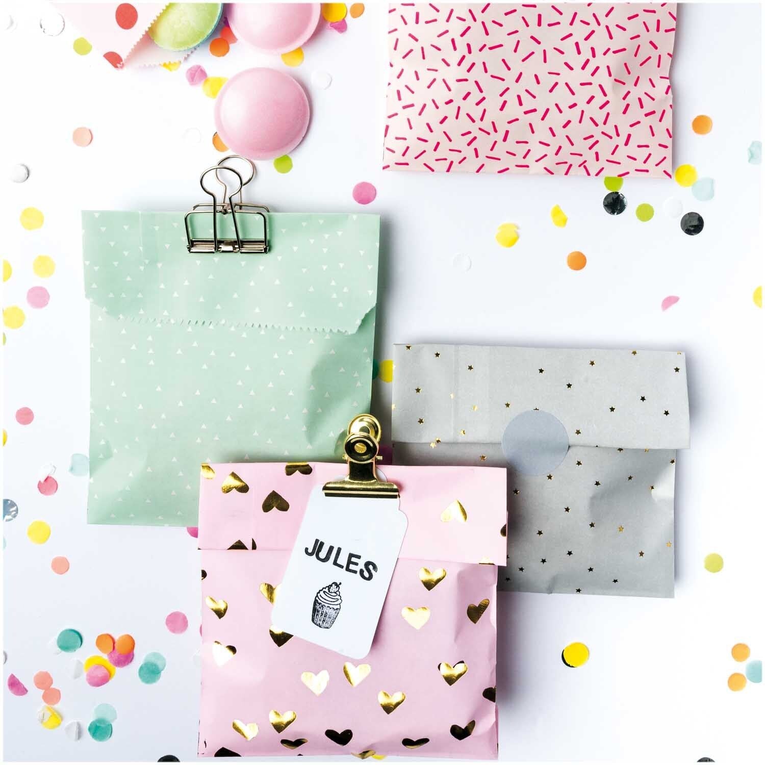 RICO DESIGN - Geschenktüten mit Stickern Mix