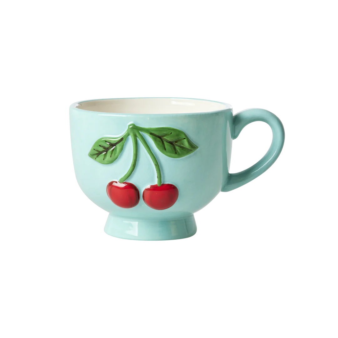 Rice - Becher blau mit Kirsche