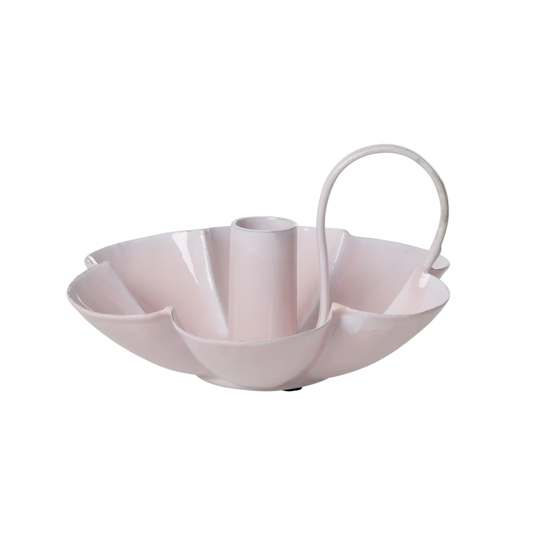 Rice - Kerzenständer rosa Blume