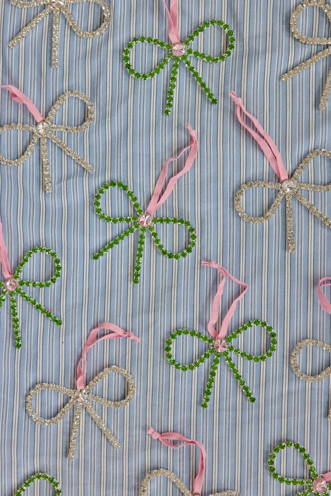 Rice - Schleifen Weihnachtsdekoration grün/silber