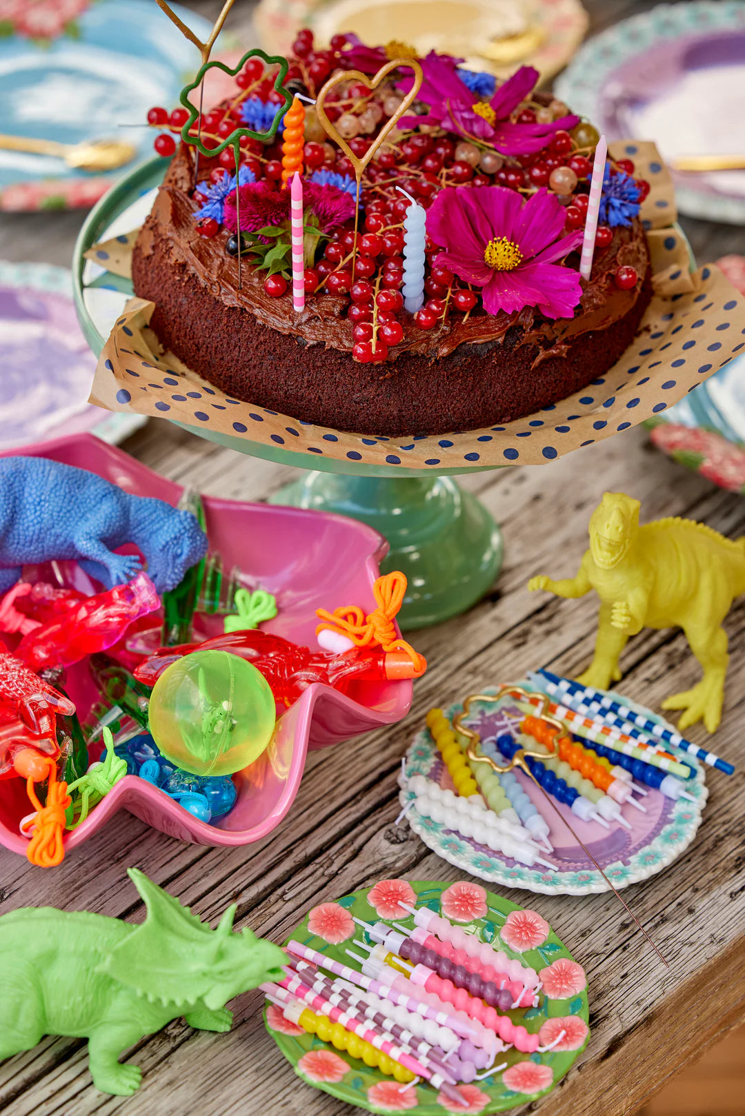 Rice - twisted cake Kerze blau