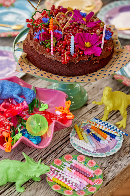 Rice - twisted cake Kerze blau