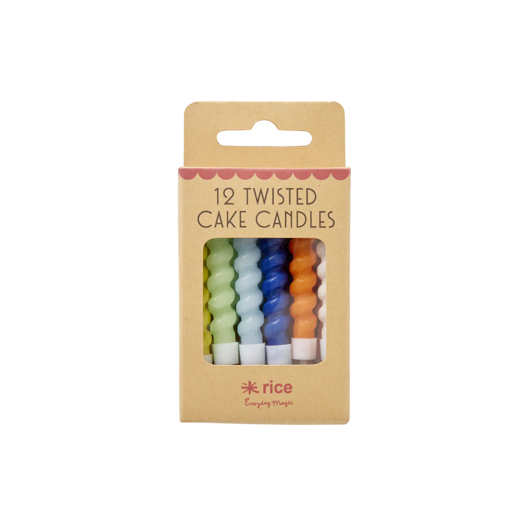 Rice - twisted cake Kerze blau