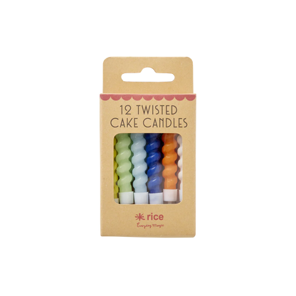 Rice - twisted cake Kerze blau