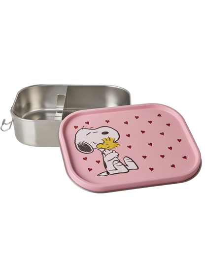 Rice - Stahl Brotdose Pink Snoopy Print