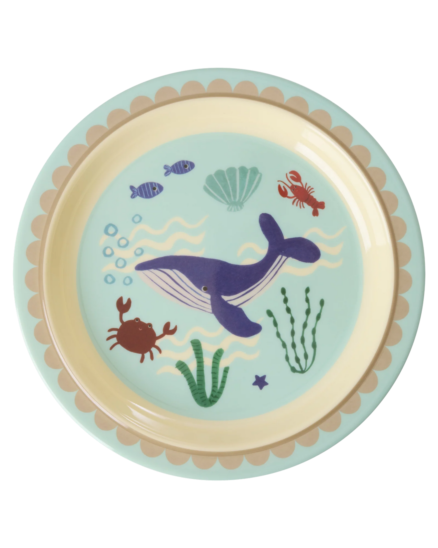 Rice - Melamin Kinderteller Ozean blau